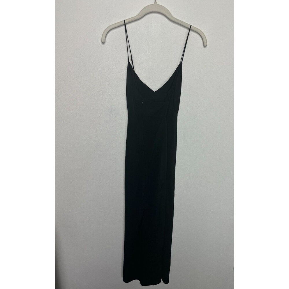 Madewell Size 8 Layton Midi Slip Dress Black Cami Strappy Criss Cross Back NWT - Picture 12 of 16